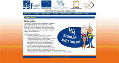 Desktop Screenshot of mujstudijnisvetonline.eu